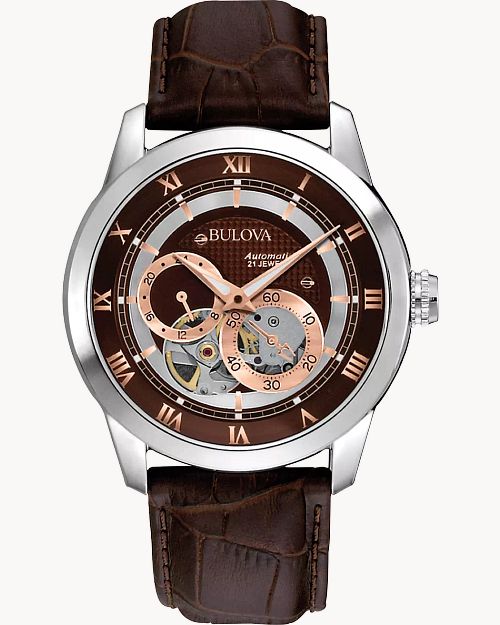 Buy Bulova Mens Automatic Watch with Leather Band – Classic and Stylish