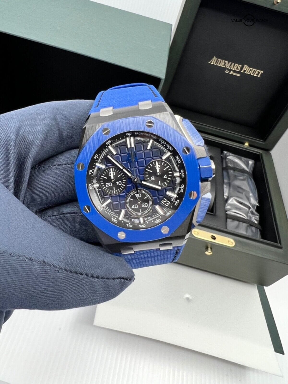 Buy Audemars Piguet Royal Oak Offshore Selfwinding Chronograph: Black & Blue Ceramic Edition