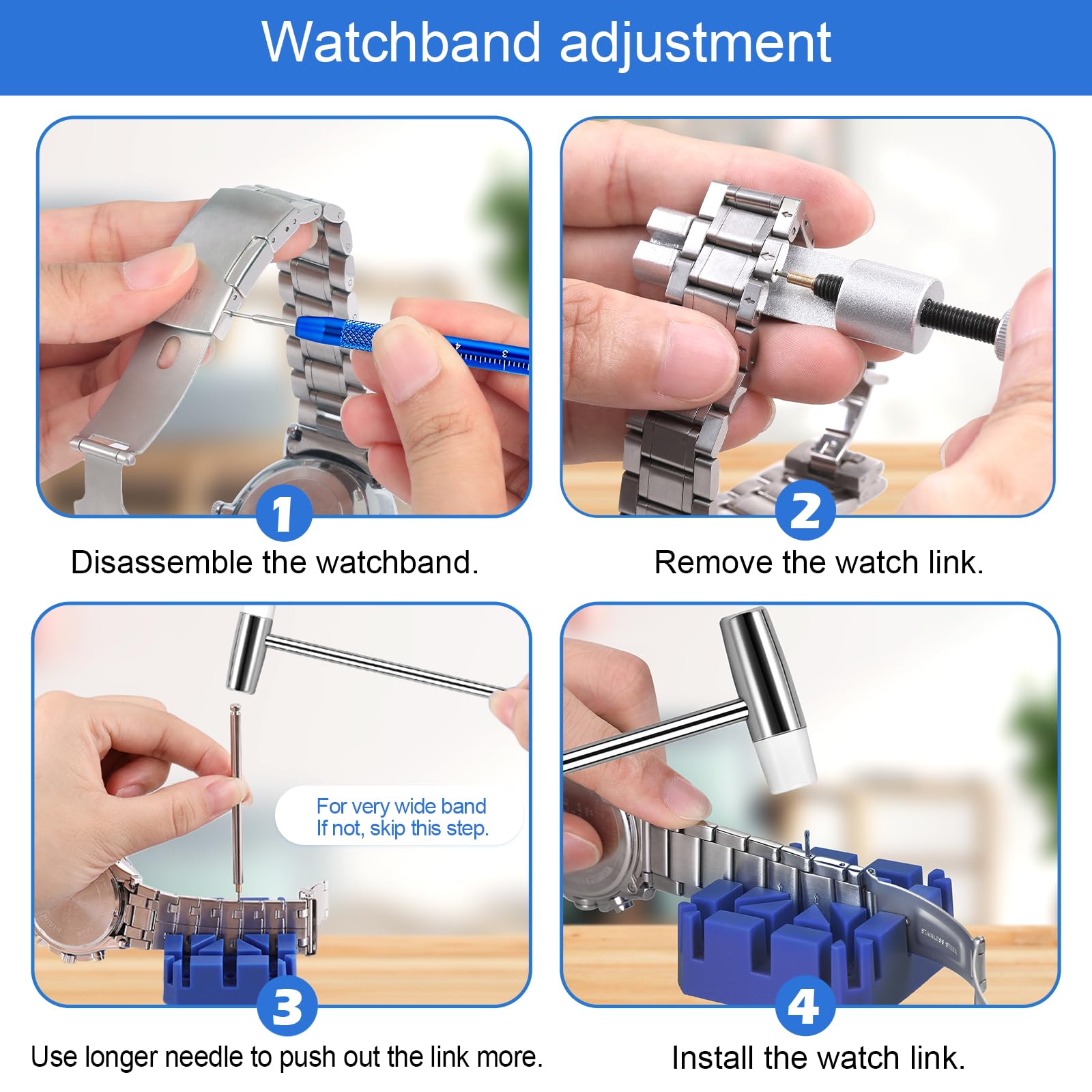 Step-by-Step Instructions for Using the Jorest Watch Repair Kit