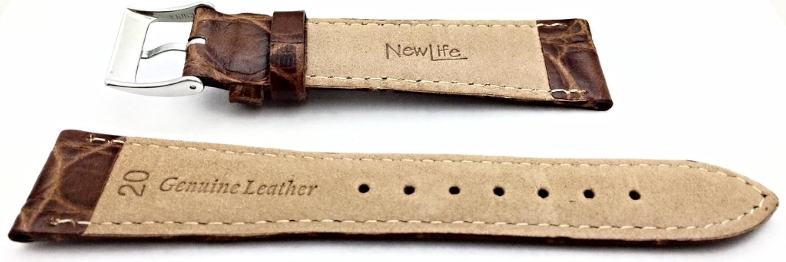 brown alligator watch strap 20mm