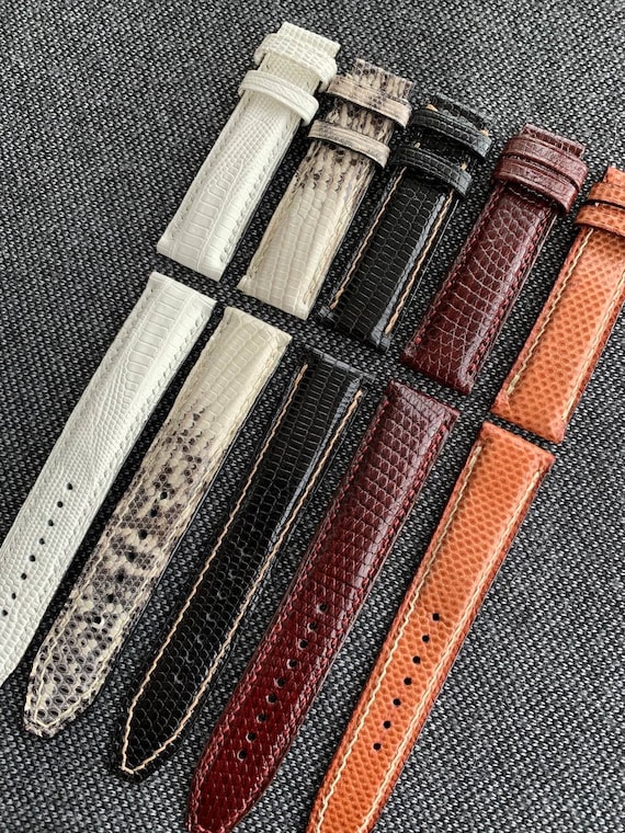 lizard leather watch strap 18mm