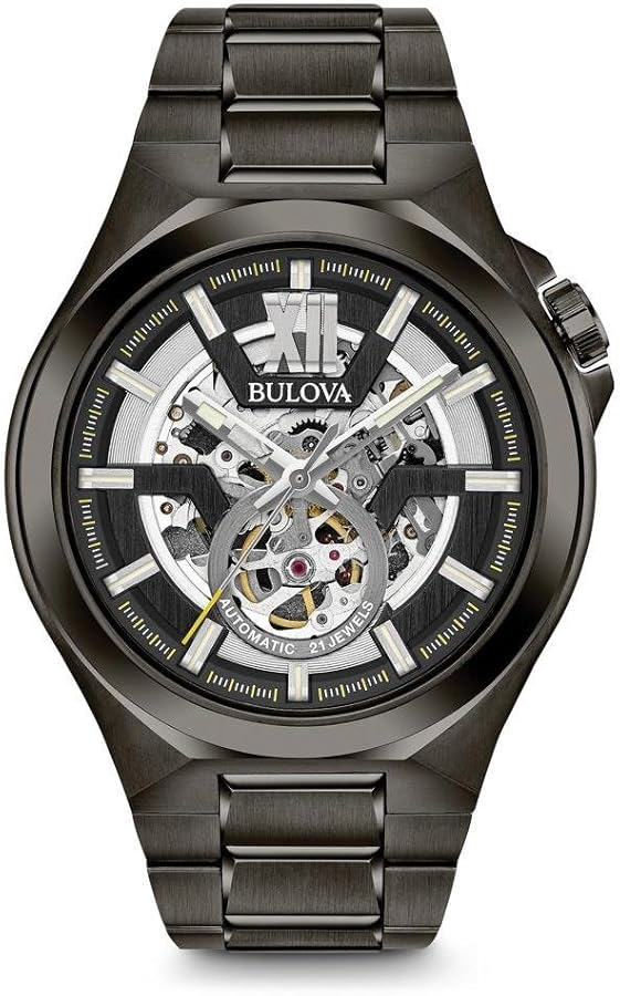 Bulova Mens Skeleton Watch: Classic Design with Automatic Movement