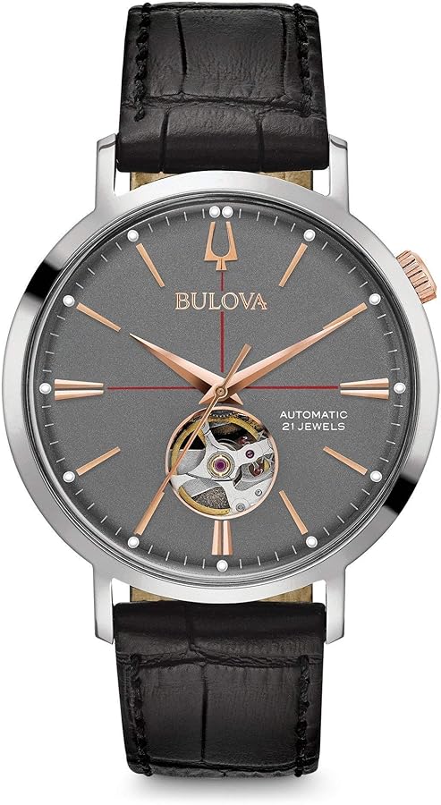 Buy Bulova Mens Automatic Watch with Leather Band – Classic and Stylish