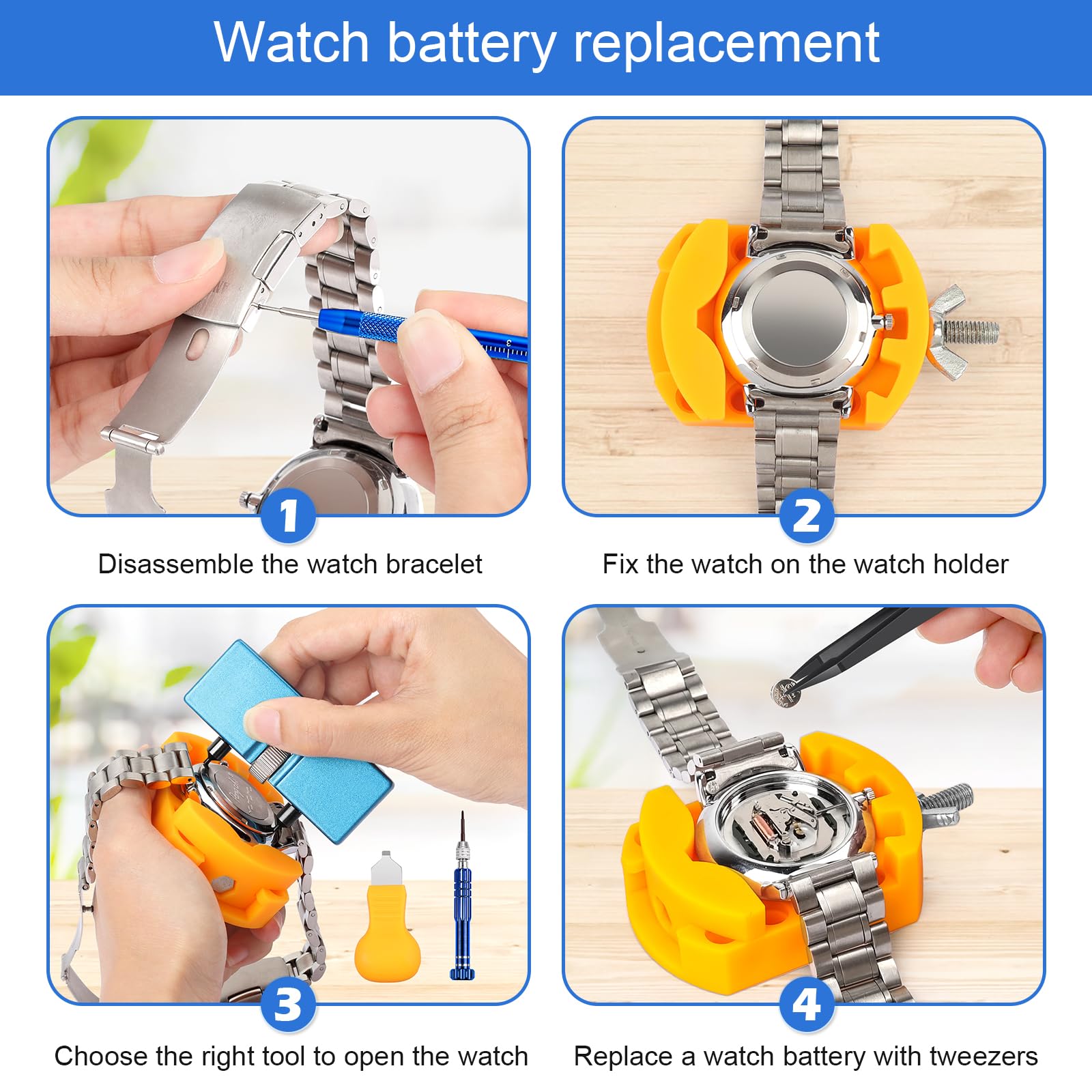 Step-by-Step Instructions for Using the Jorest Watch Repair Kit