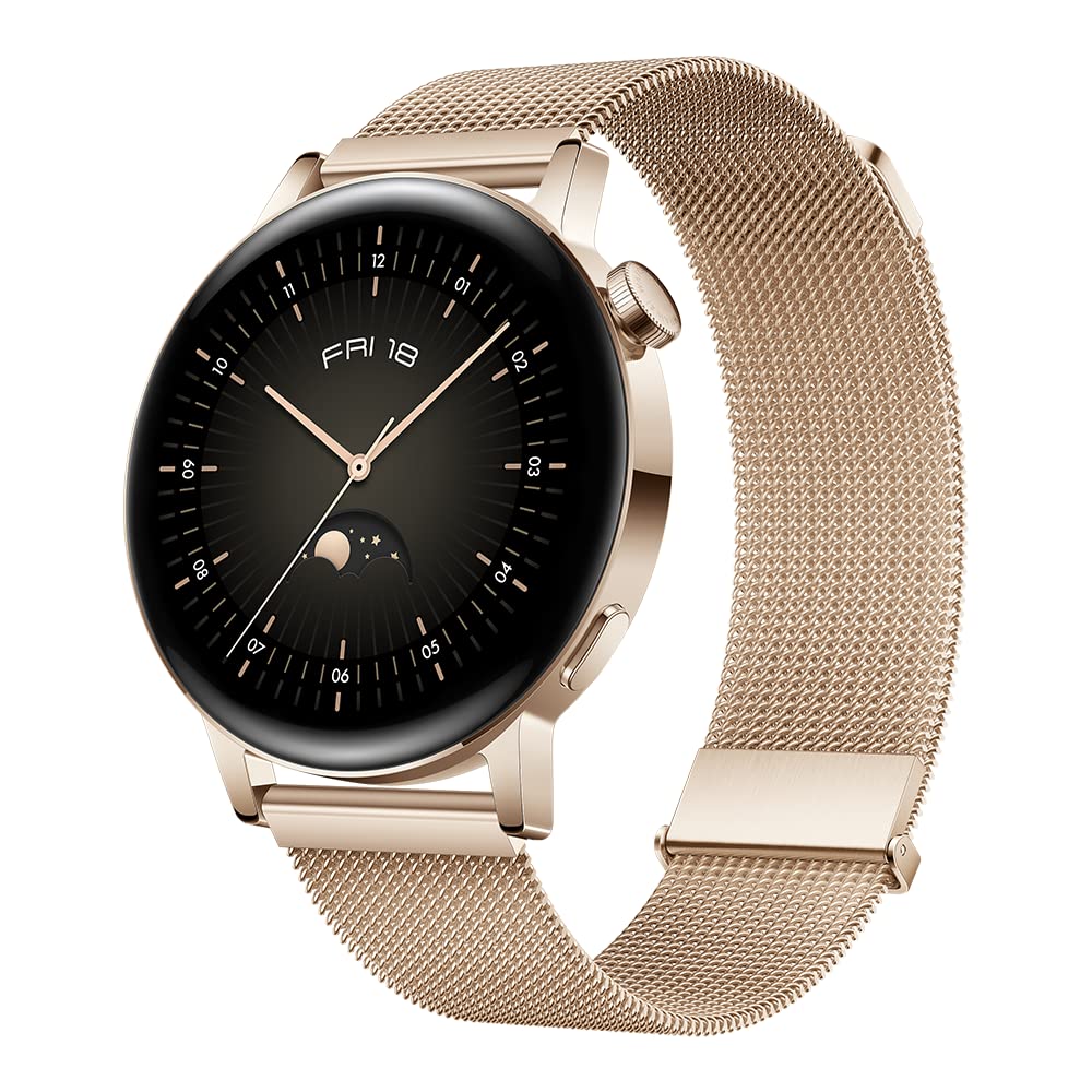 Huawei Watch GT3 Elegant MIL-B19 42mm: Stylish Smartwatch with 5ATM Waterproof & 8-Day Battery Life