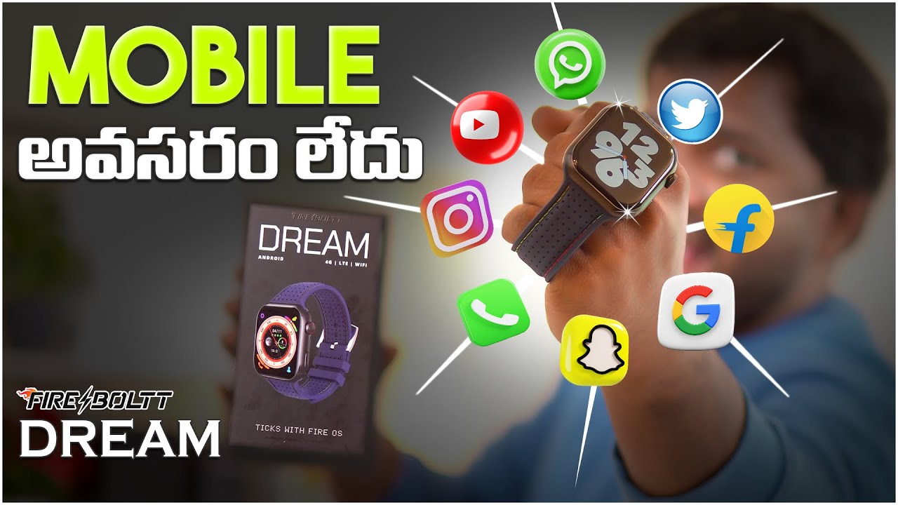 Fire Boltt Dream Android Wristphone Unboxing & Full Review in Telugu