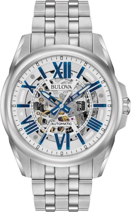 Bulova Mens Skeleton Watch: Classic Design with Automatic Movement