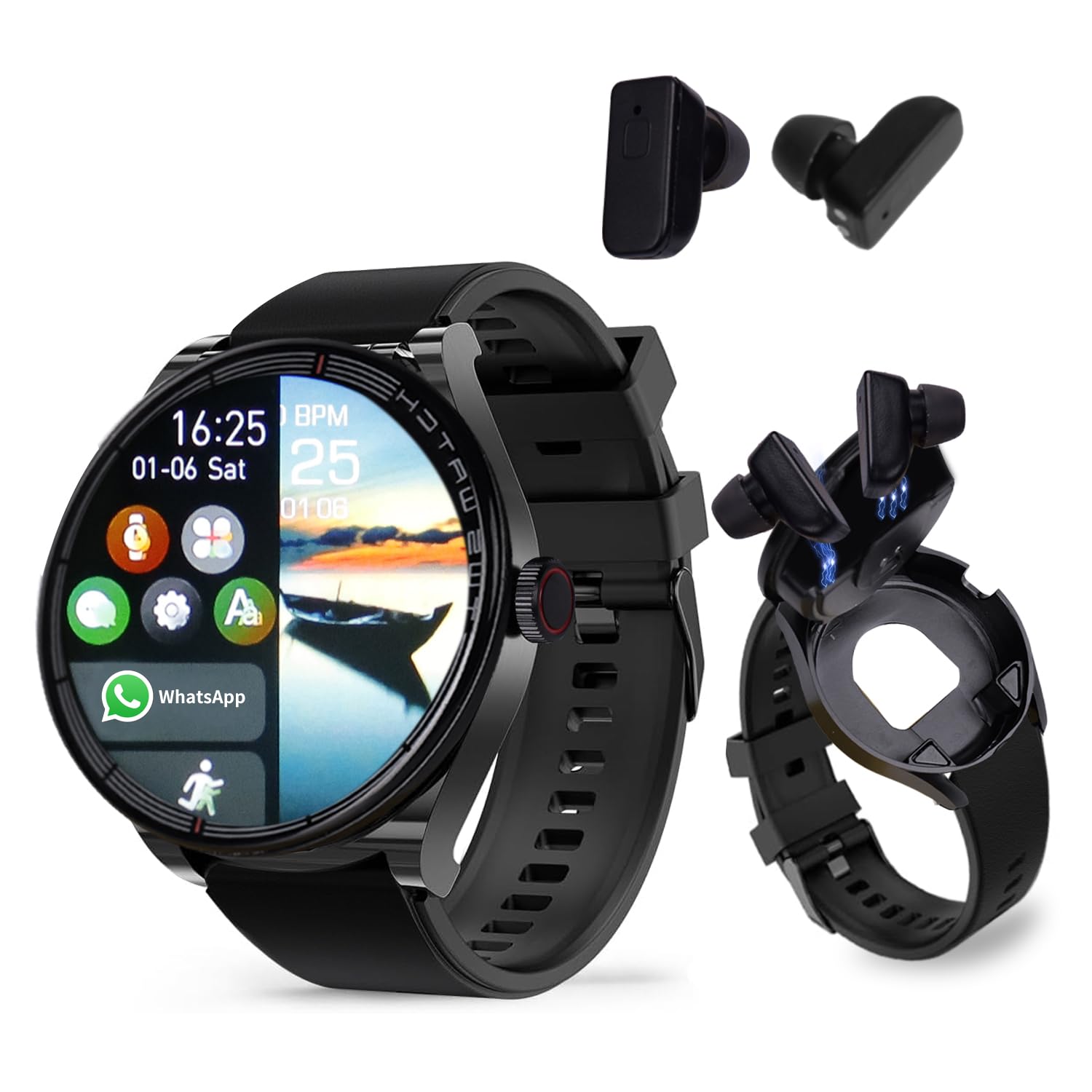 Smart Watch Earbuds 2 in 1: Ultimate Bluetooth Experience with HD Touchscreen & Sports Tracking