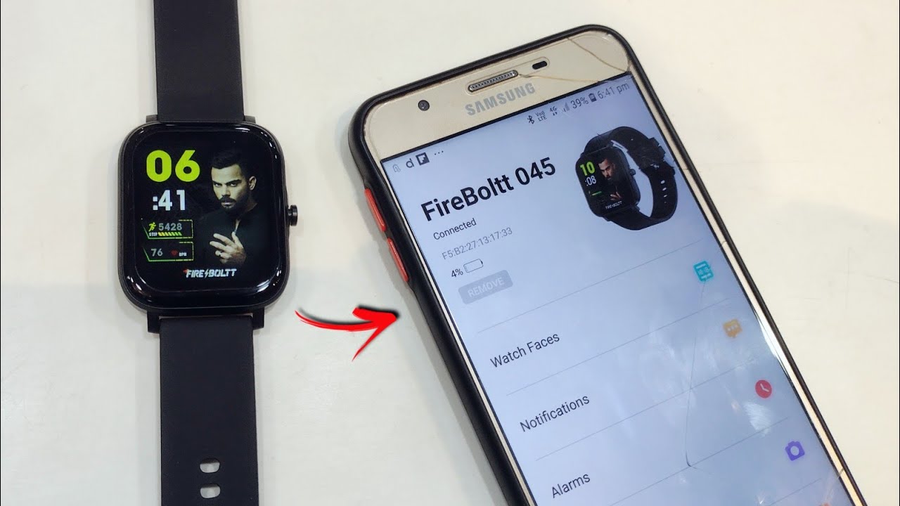 fire boltt 130 smartwatch connect to android