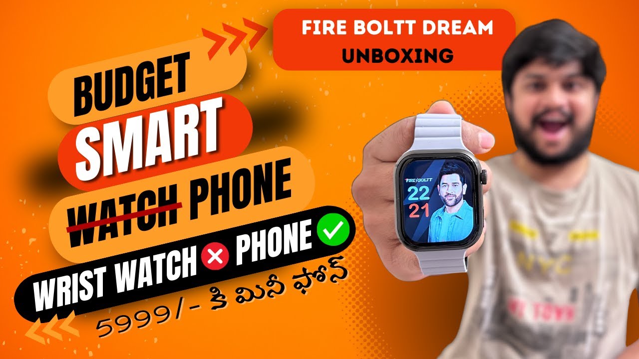 Fire Boltt Dream Android Wristphone Unboxing & Full Review in Telugu