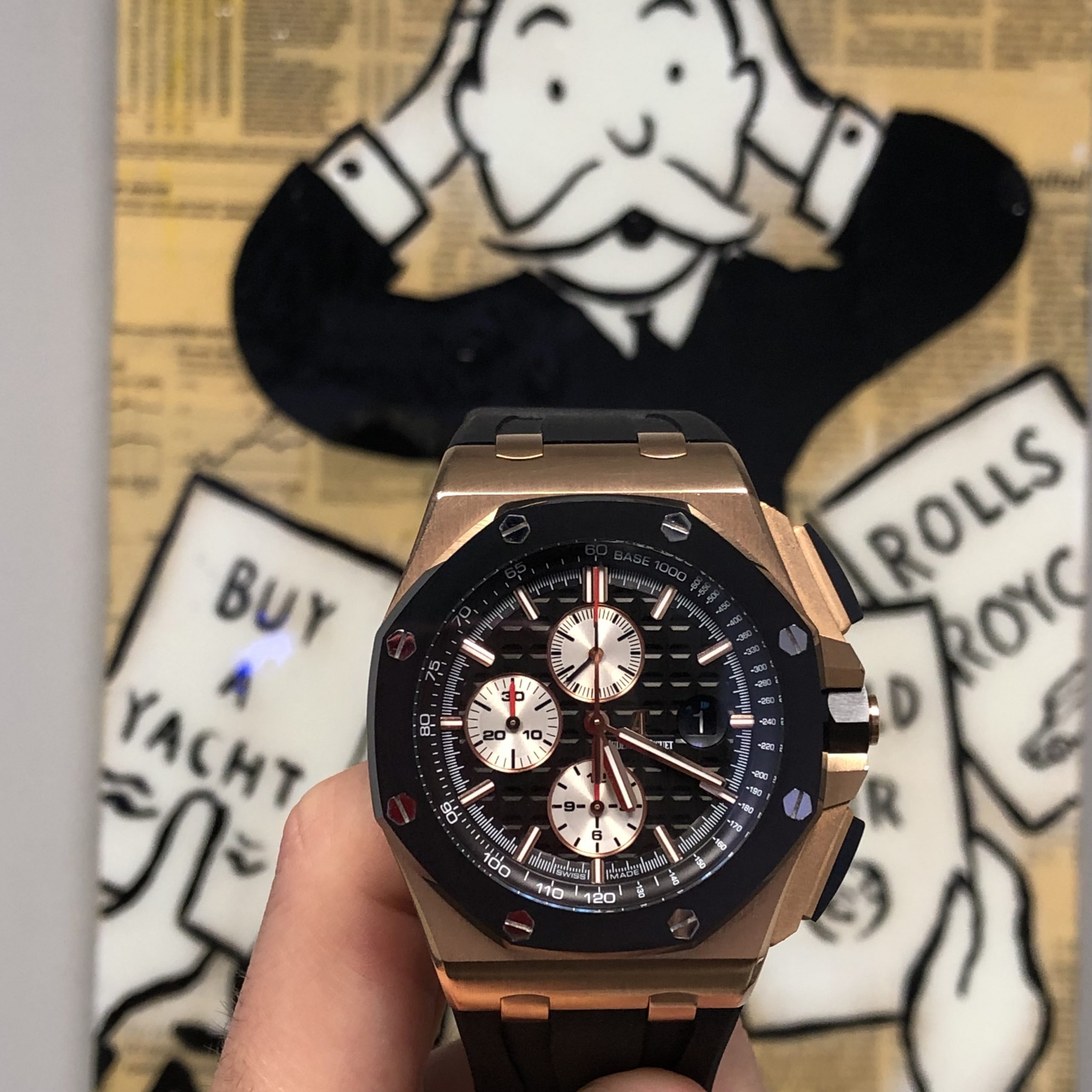 audemars piguet royal oak offshore rose gold rubber clad